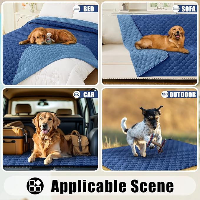Smiry Waterproof Dog Bed Cover Blanket, Reversible Pet Blanket | Soft Reversible, Washable Leakproof Cats Dogs Couch Cover for Sofa, Couch, Furniture (30x70 Inch) - Image 7
