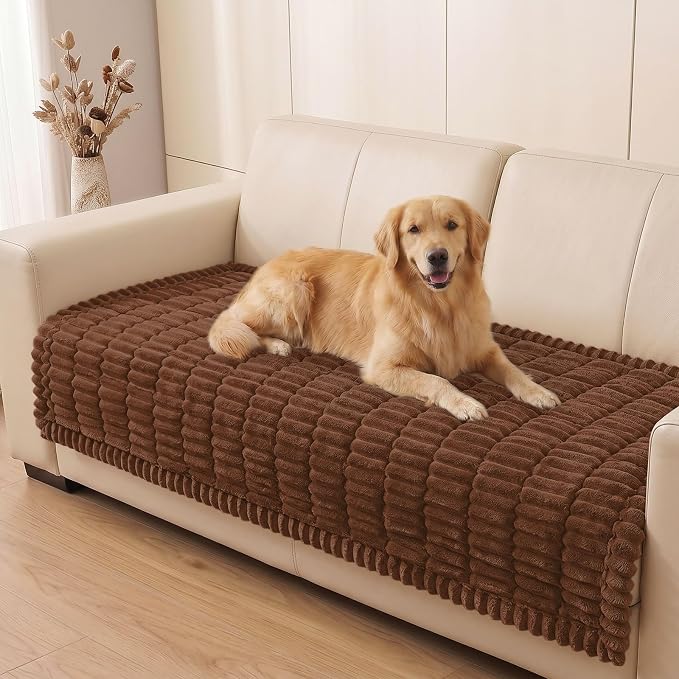 Smiry Couch Cover for Dogs, Non Slip Washable Sofa Protector for Pets | Soft Furniture Cover for Leather & Fabric Couches, Cozy Protect Against Fur, Dirt & Messes, Pet Friendly, 35.4"x70.9" by Smiry