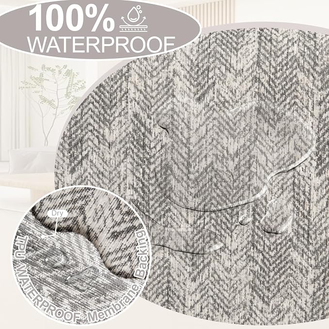1OO% Waterproof Sectional Couch Covers for Dogs L Shaped Corner Sofa Cover Washable Chenille Sofa Slipcovers Blanket Modern Jacquard Pet Furniture Protector (91"x276", Gray Wave) - Image 3