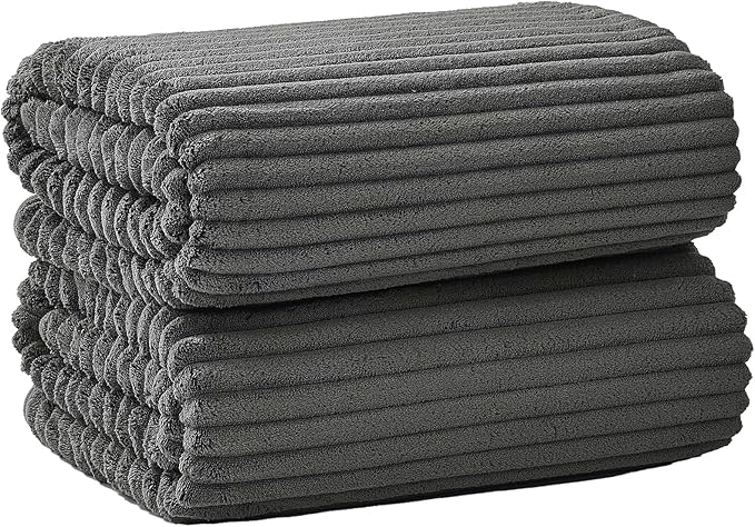2 Piece Bath Sheets, 40"x80" Bath Towels, Charcoal Gray | Extra-large size, Quick dry, Highly Absorbent, Lint Free，shower towels for bathroom gym spa，Big and Tall users by NALIVO
