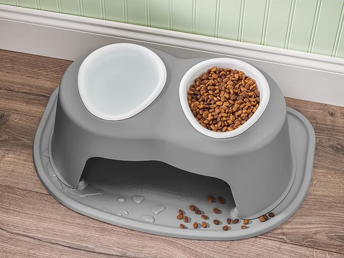 WeatherTech Double High Pet Feeding System w/Plastic Dog/Cat Bowls - 12" High Stand Dark Grey (PDHC6412DGDG) - Image 6