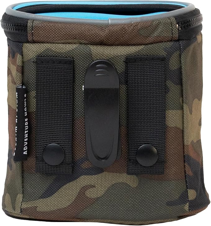 Quickdraw Dog Treat Pouch – Training Bag with Poop Bag Dispenser, Clicker Holder and Waist Belt – Hands-Free, Reflective and Durable for Puppy Training, Walks and Hikes (Blue/Camo) - Image 6