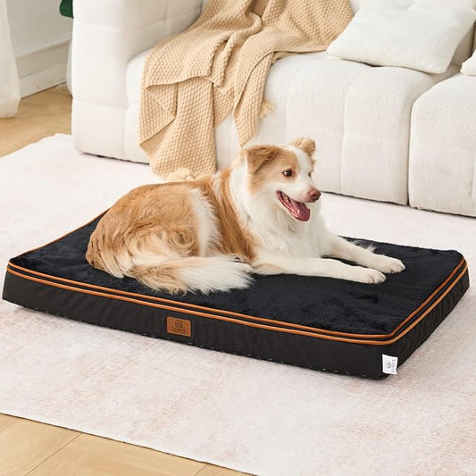 LIORCE Memory Foam XL Dog Bed - 4” Thick Orthopedic Beds for Extra Large Dogs - Waterproof Dog Bed with Removable Washable Cover & Wrap-Around Zipper - Ultimate Comfort and Easy Maintenance by LIORCE