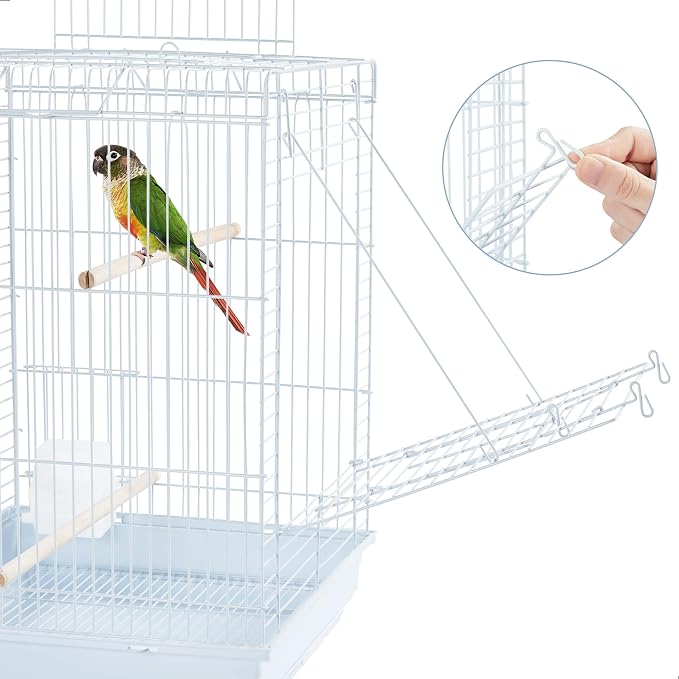 Yaheetech Open Play Top Travel Bird Cage for Conure Sun Parakeet Green Cheek Conure Lovebird Budgie Finch Canary, Small-Size Cage Portable - Image 5