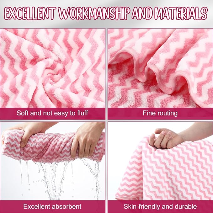 SmoothNovelty 18 Pack Microfiber Bath Towels Bulk 27'' x 60'' Oversized Size Bath Towel Highly Absorbent Extra Large Soft Drying for Beach Shower Summer Salon Sport Gym Party (Wave,Pastel) - Image 3