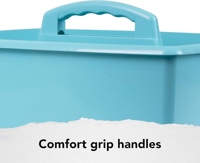 Storex Industries 13" x 11" x 6.375" Large Caddy, Teal - Image 4