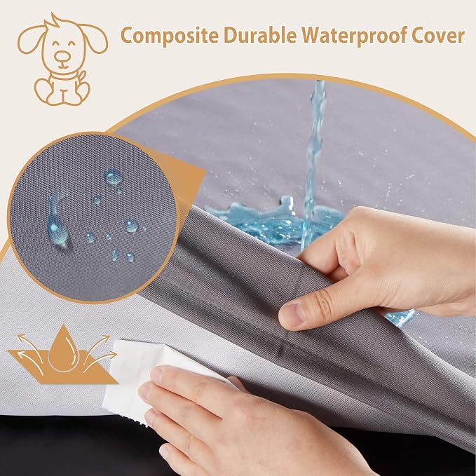 BFPETHOME Outdoor Waterproof Dog Bed for Large Dogs, Washable Cover, 54" | Outdoor & Indoor Use, Waterproof, For Medium, Large, Extra Large Dogs, Orthopedic, Egg Crate Foam, Up to 130 lbs - Image 3