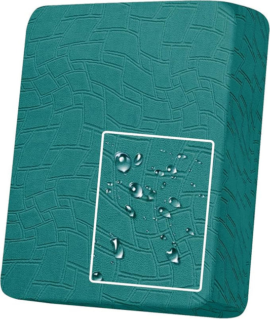MAXIJIN Waterproof Couch Cushion Covers Individual Chair Seat Cushion Cover Stretch Sectional Sofa Slipcovers with Elastic Bottom for Dogs Pets (1 Piece for Seat or Backrest, Blackish Green) by MAXIJIN