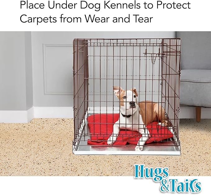 Under Pet Cage Mat for Bird Cages, Reptile Aquariums, Dog Kennels, Water-Resistant Pad for Hard Floors and Surfaces, 48 Inches x 48 Inches, Black - Image 3