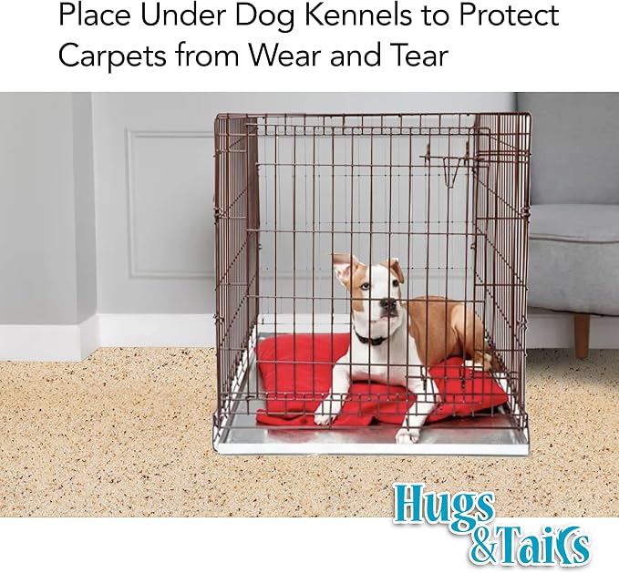Under Pet Cage Mat for Bird Cages, Reptile Aquariums, Dog Kennels, Water-Resistant Pad for Hard Floors and Surfaces, 46 Inches x 60 Inches, Clear - Image 3