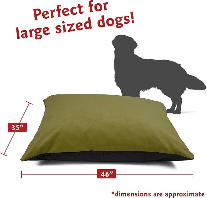 Majestic Pet Rectangle Large Dog Bed Washable, Non-Slip for Large Breeds 46 x 35 Inch Villa Fern - Image 2