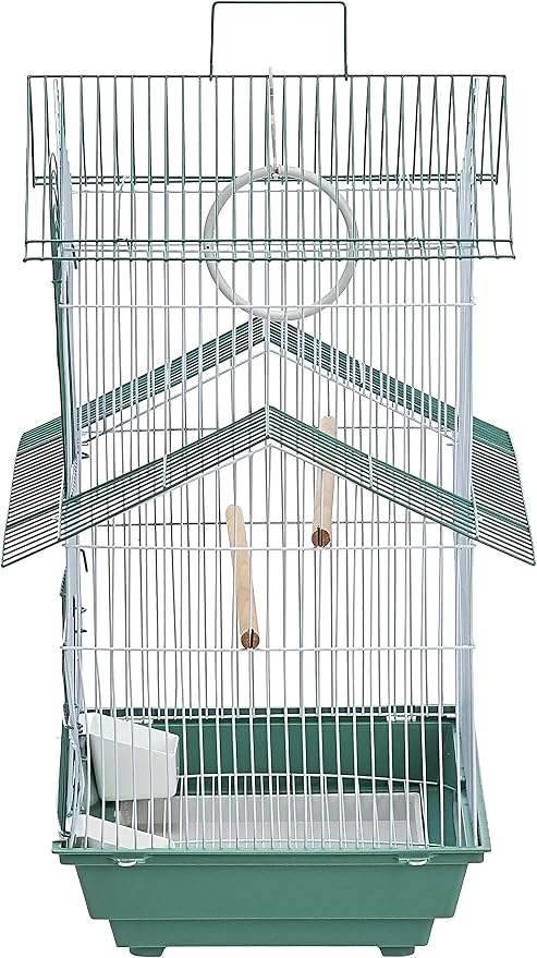 Prevue Hendryx SP1720-4 Shanghai Parakeet Cage, Green and White - Image 2