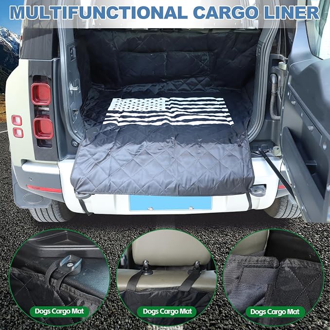 HAPPYHORSE Pet Dog Trunk Cargo Liner Compatible with Land Rover Defender 110 2020-2024 Waterproof and Non-Slip Dog Seat Cover Area Protector (Style B) - Image 4