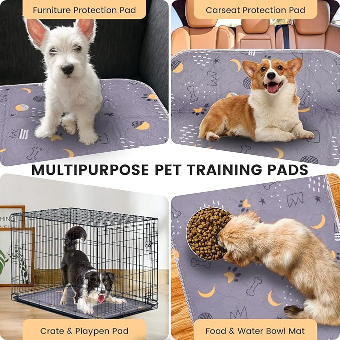 UPSKY Washable Pee Pads for Dogs 2 Pack 41”x 41” Reusable Puppy Pads Waterproof Pet Training Pads, Non-Slip Dog Mats Fast Absorbent Whelping Pads for Playpen, Potty, Crate, Bed - Image 6