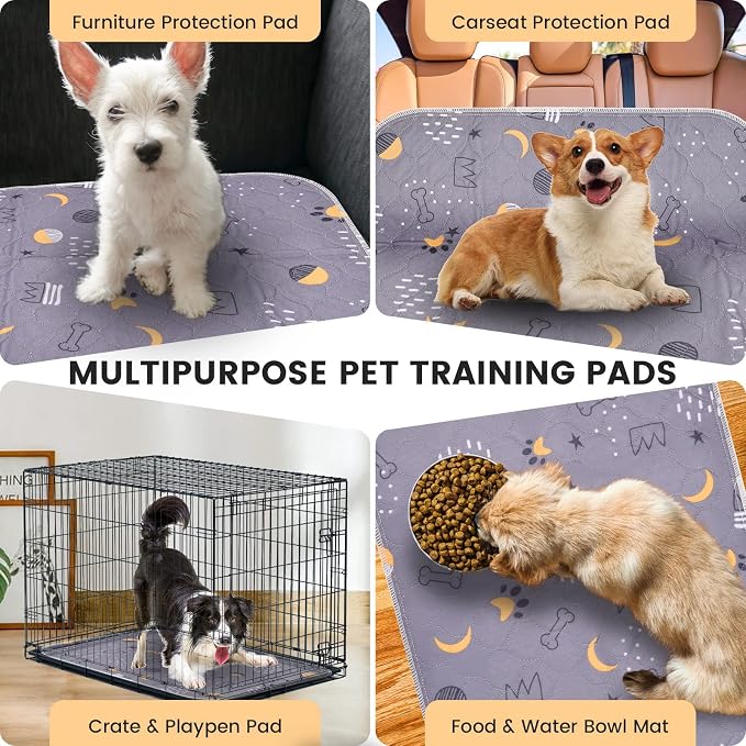 UPSKY Washable Pee Pads for Dogs 2 Pack 48” x 60” Reusable Puppy Pads Waterproof Pet Training Pads, Non-Slip Dog Mats Fast Absorbent Whelping Pads for Playpen, Potty, Crate, Bed - Image 6
