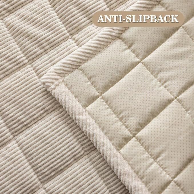 Couch Cover for Dogs Non-Slip Pet Couch Cover for Sofa Plush Protector | Non-Slip Backing, Machine Washable, Pet Friendly, Pet Hair & Scratch Protection, Sofa Cushion Protector(Beige, 27.6"×70.9") - Image 4