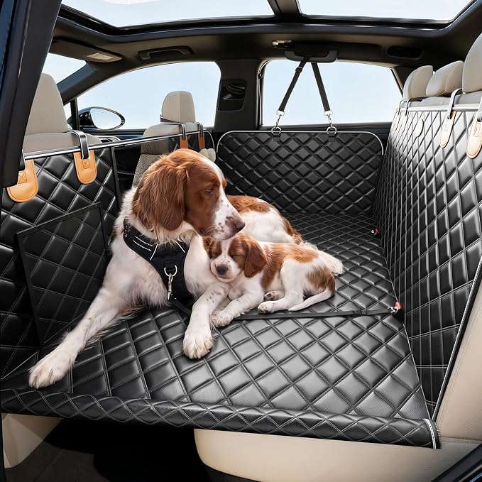 PetDance Car Back Seat Extender for Dogs,【Hard Bottom But Soft Touch】 | Thick Support Foam,【600LBS】Car BackSeat Cover,100% Waterproof Anti-Scratch Hammock for Sedan | Mid-Size & Compact SUV/Truck by PetDance