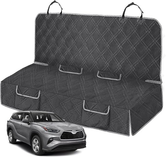 Dog Car Seat Cover for Toyota Highlander 2013-2024 2025 | Waterproof Pet Bench Seat Cover for Back Seat, 600D Heavy Duty Scratch Proof Nonslip Truck Seat Covers for Dogs by Kistrba