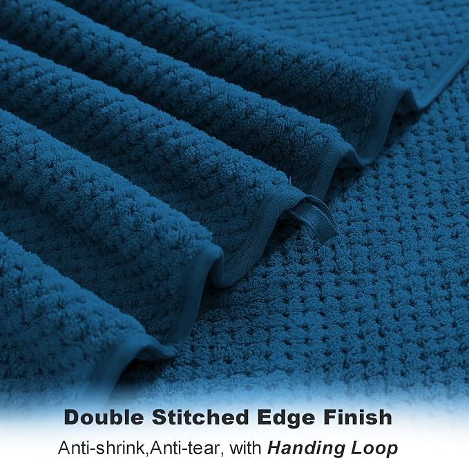 Extra Large Bath Towel Sheet Set 35x70 Inches, Oversized Bath Towels Set,Jumbo Large Microfiber - Quick Dry,Lightweight,Super Soft,Highly Absorbent Towel Set for Bathroom,Hotel,SPA,Pack of 4(Navy) - Image 6