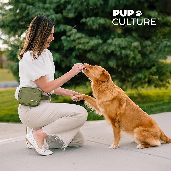 Pup Culture Dog Treat Pouch with Poop Bag Dispenser and Removable Treat Pouch | Cross Body Dog Walking Bag | The Perfect Puppy Training Tool and Even Better Gift - Image 2