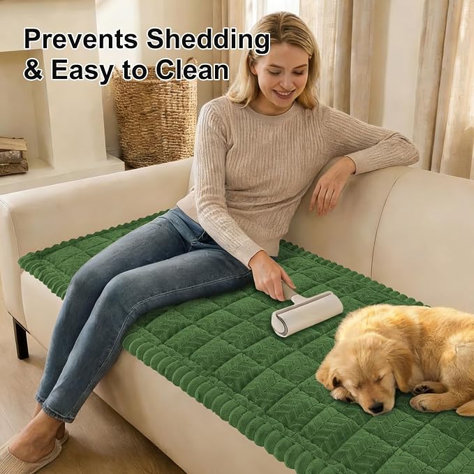 Smiry Couch Cover for Dogs, Non Slip Fuzzy Pet Sofa Covers Washable | Sofa Slipcovers for 3 Cushion Couch, Soft Thick Furniture Protector for Cats Dogs, Against Fur, Dirt, Scratch (27.6"x88") - Image 4