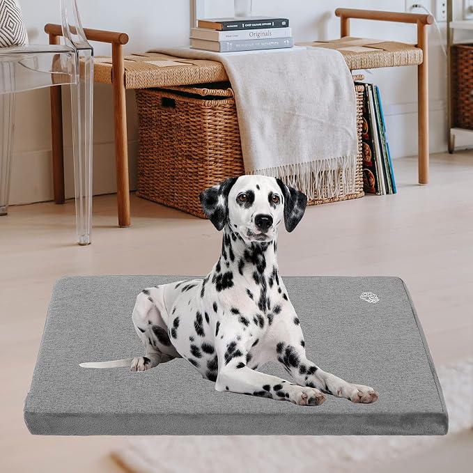 EMPSIGN Stylish Dog Bed Mat Dog Crate Pad Mattress Reversible (Cool & Warm), Water Proof Linings, Removable Machine Washable Cover, Firm Support Small to XX Large Dogs, Grey,XL(41''''*28''''*3'''') | Reversible(Cool & Warm), Waterproof Linings, Removab... - Image 8