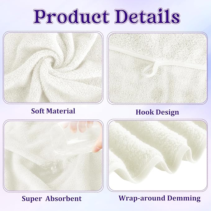 24 Pcs Bathroom Towel Set Bath Towels Bulk Include Hand Towels Washcloths Bath Towels Set Microfiber Coral Velvet Absorbent Towels for Bath Fitness, Bathroom, Sports, Yoga, Travel (Multicolor) - Image 3