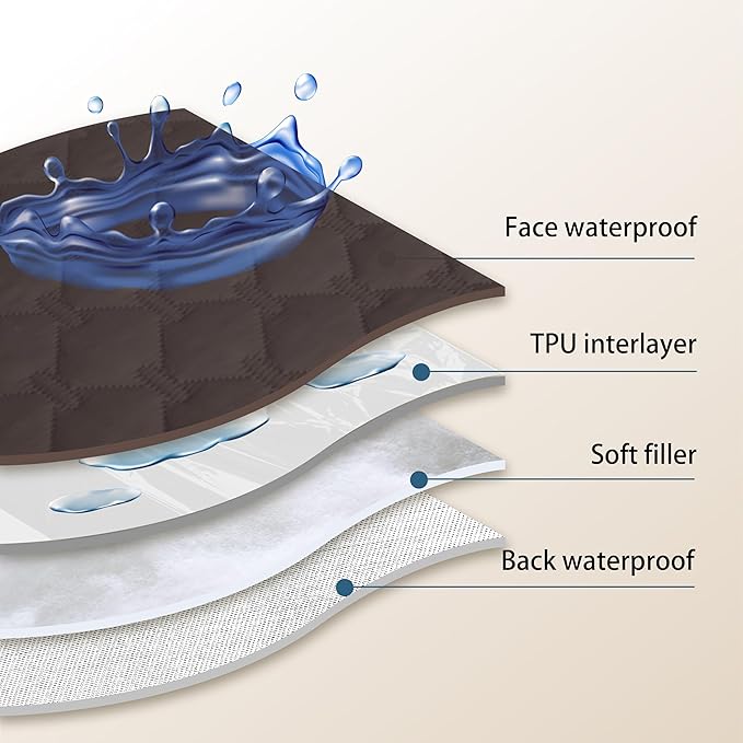 gogobunny 100% Double Sided Waterproof Dog Blanket Soft Pet Bed Cover Reversible Protect Furniture Couch Sofa Car for Puppy Large Dog Cat (Dark Coffee/Light Coffee, 40x50 Inch (Pack of 1)) - Image 4