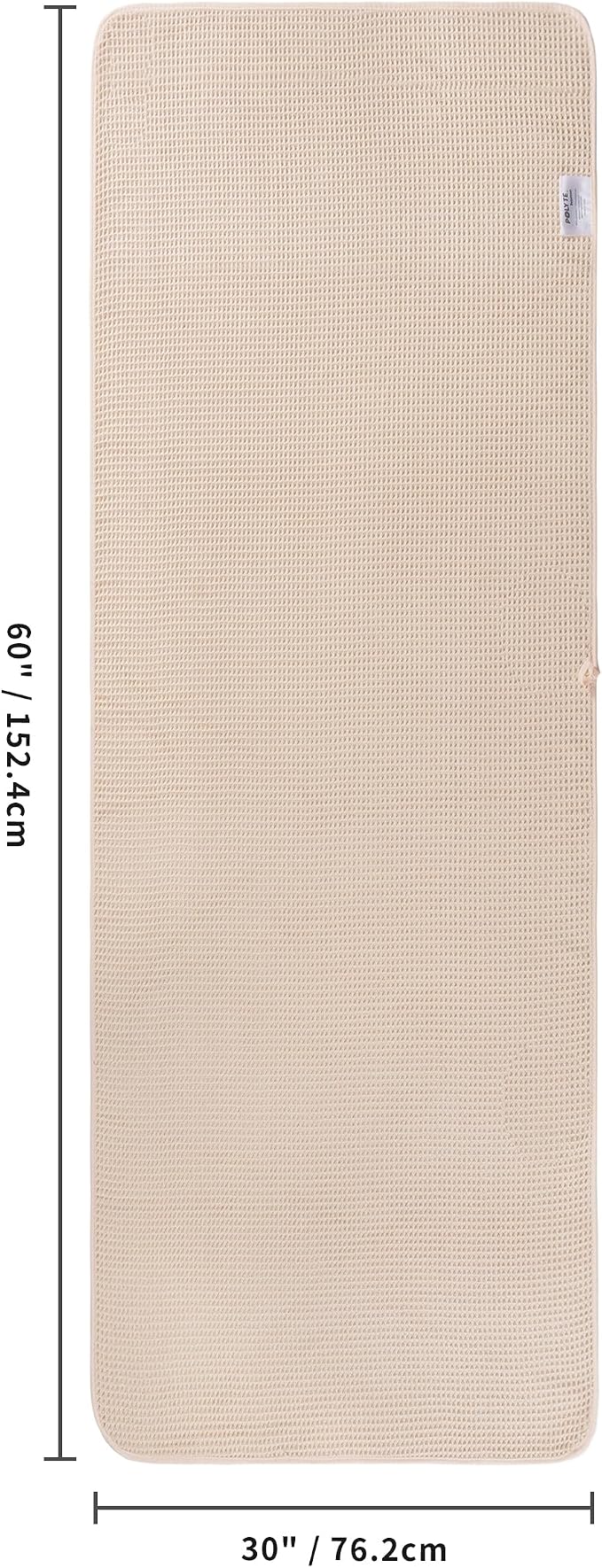 POLYTE 430 GSM Microfiber Oversize Quick Dry Lint Free Bath Towel, 60 x 30 in, 4 Pack (Waffle Weave) - Image 3