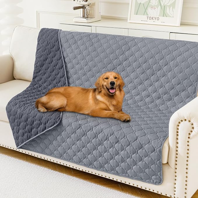 Smiry Waterproof Dog Bed Cover Blanket, Reversible Pet Blanket | Soft Reversible, Washable Leakproof Cats Dogs Couch Cover for Sofa, Couch, Furniture (52x82 Inch) by Smiry