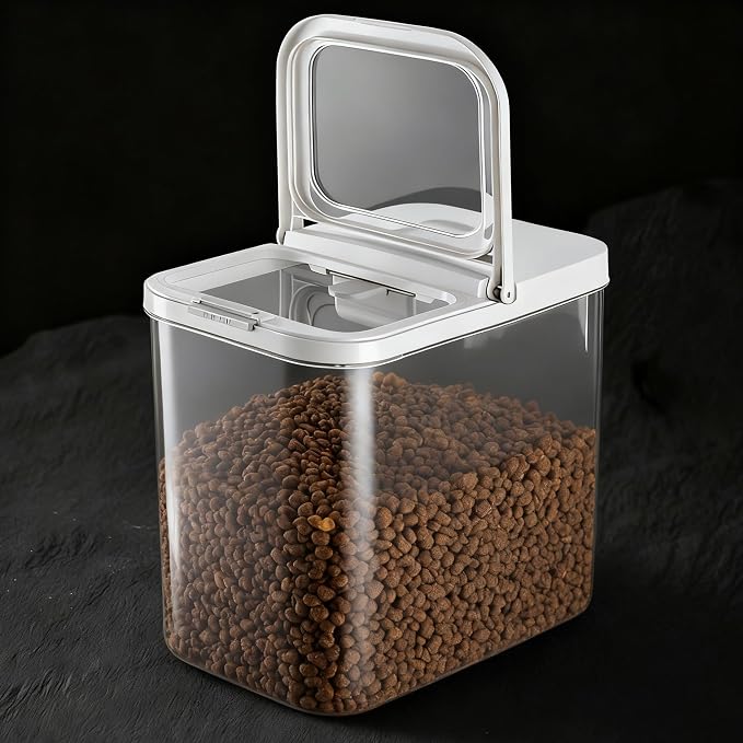 LivLab Mker Pet Food Storage Containers With Lids & Scooper | Dog Food Storage Container,12L/12KG/10-15LBS,BPA Free Airtight Storage Containers Store Dry Food For Kitchen Pantry by LivLabMker