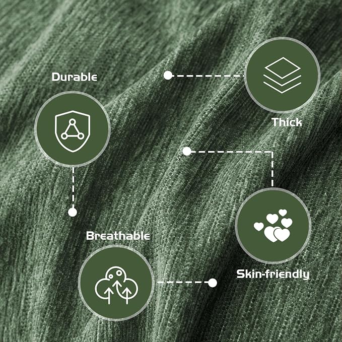 MEETSKY Couch Cover Washable for Dogs Sectional Couch Covers Chenille Sofa Covers Living Room Pet Couch Protector Sofa Slipcovers for Pets,Kids, 71"x 102", Moss Green - Image 3