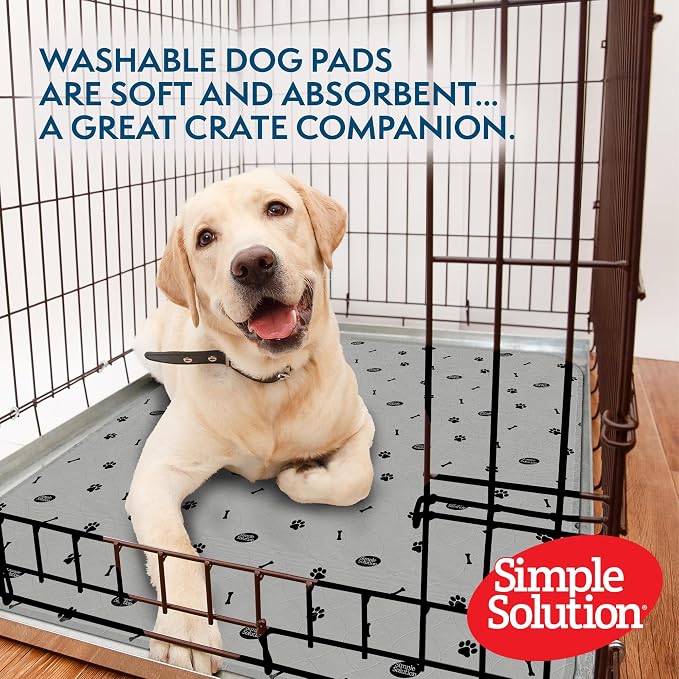 Simple Solution Large Washable Puppy Pad, Reusable Dog Training Pads for Housebreaking and Senior Dogs, Absorbent Waterproof and Odor Control, Travel Supply, 34 x 36 Inches, 2 Count - Image 4