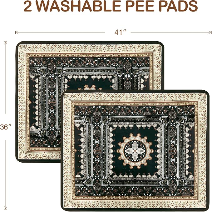 Qeils Washable Pee Pads for Dogs, Reusable Puppy Pads 36"x 41" 2 Pack | Leak-Proof, Super Absorbent Potty Training Pads With Non-Slip Backing For Crates, Floor, Playpen, Whelping & Furniture - Image 5