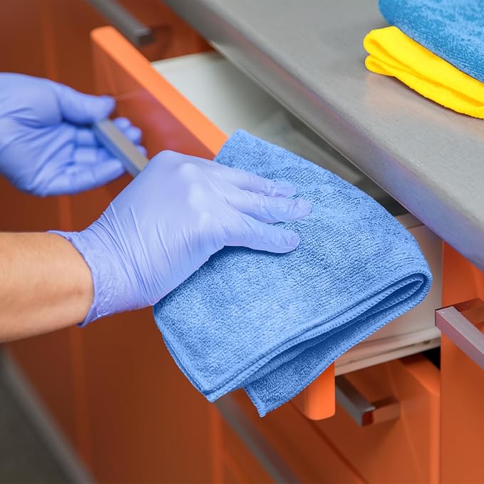 Microfiber Cleaning Cloths (Value Pack of 36) Size 16" x 16" Large, Highly Absorbent Cleaning Rags, Lint Free Towels, Reusable and Washable, Microfiber Towels for Cars - Image 6