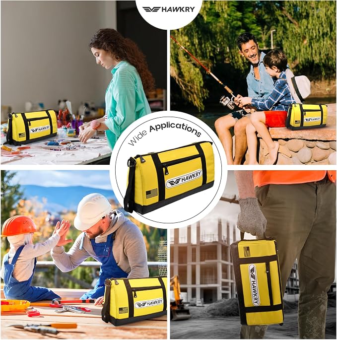 HAWKRY Oxford Waterproof Tool Bag – Small Tool Bag and Tool Pouch, Fishing Bag, Travel Pouch, Compact, Durable Small Travel Bag, Multipurpose Tool Bags for Men for Work, Fishing and Travel - Image 7