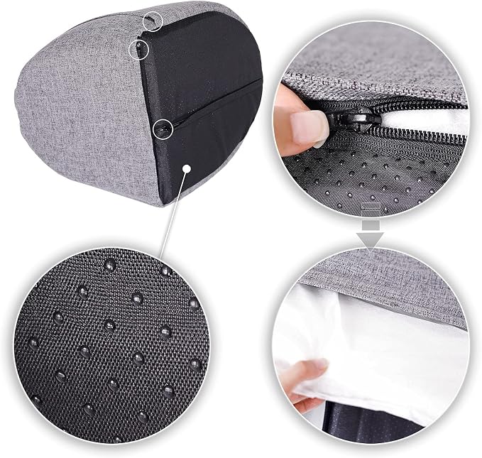 lionto cat cave with Cuddly Reversible Cushion, Washable pet Bed Well Padded for Cats and Small Dogs, 15,7x13,8x15 in, Cozy cat Bed with Non-Slip nubs, Light Grey Mottled - Image 4