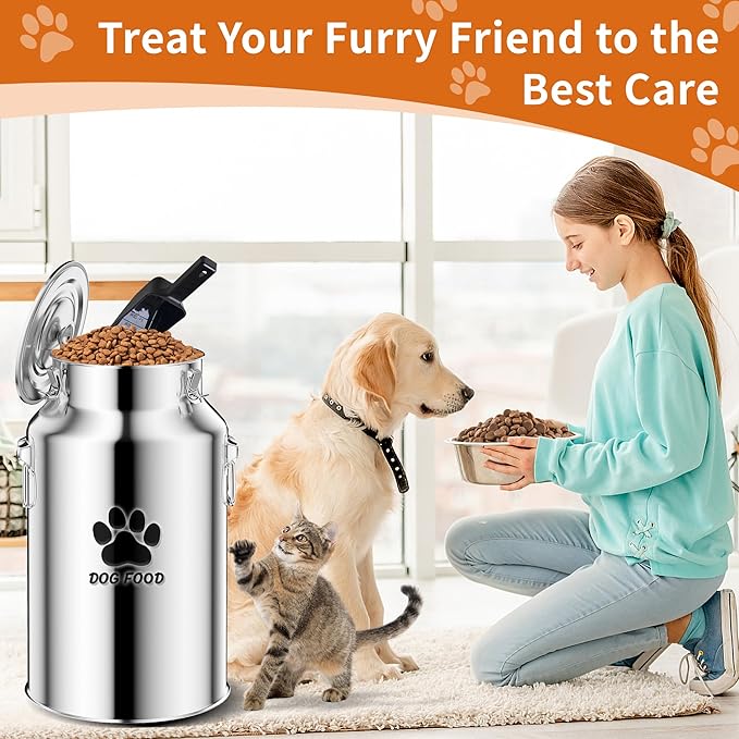 30Lbs Stainless Steel Dog Food Container，Metal Dog Food Storage Container - Image 6