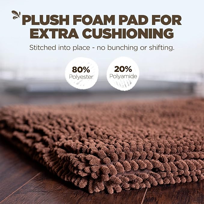 Soggy Doggy Crate Mate Dog Crate Pad, Chocolate Brown, Large 23x36 | Reversible chenille pad; absorbs 7x its weight; fits wire, plastic crates & cars; puppy to senior dog; quick-dry - Image 3