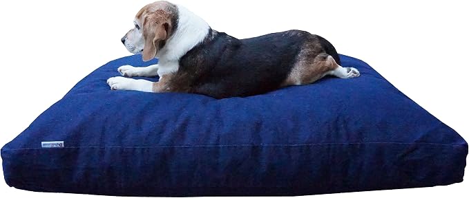 Dogbed4less Large Memory Foam Dog Bed Pillow with Orthopedic Comfort, Waterproof Liner and Washable Durable Pet Bed Denim Cover 41"X27", Blue by Dogbed4less