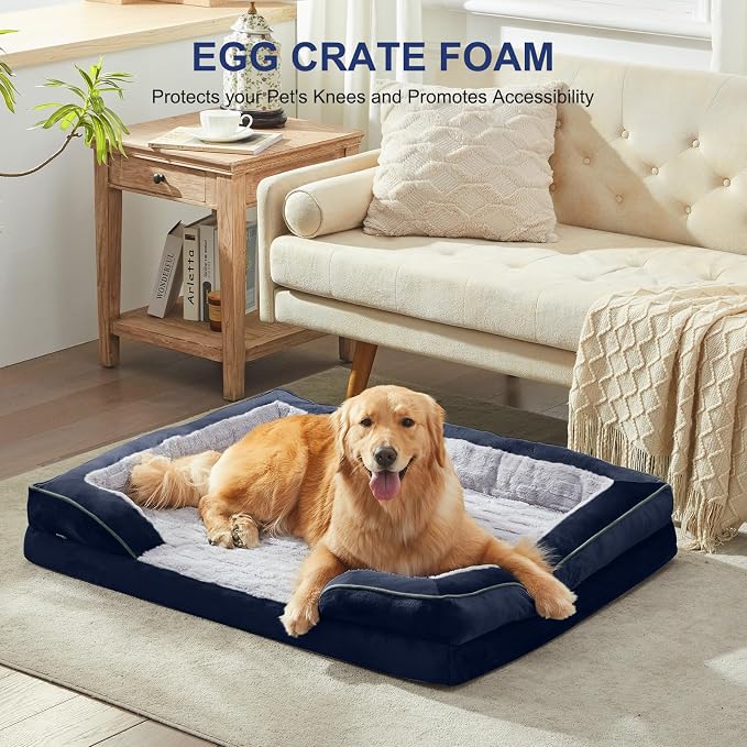 FURTIME Orthopedic Extra Large Dog Bed, Waterproof Dog Beds, 48x35x6.5 Supportive Foam Pet Couch Bed with Removable Washable Cover and Nonskid Bottom - Image 6