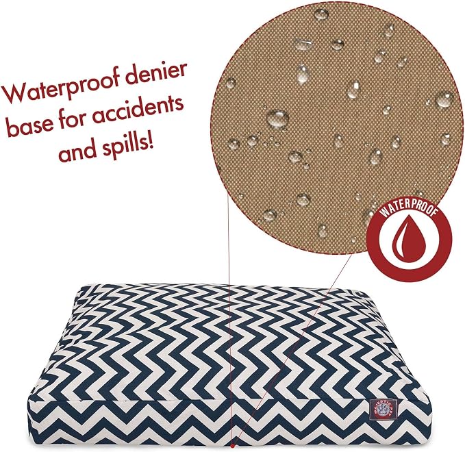 Majestic Pet Chevron Rectangle Dog Bed Washable – Non Slip Comfy Pet Bed – Crate Bed with Removable Washable Cover – Kennel Bed for Sleeping, Polyester Fiber, X-Large, Navy - Image 5