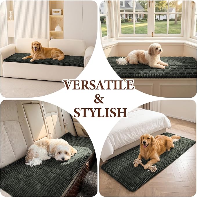 MEETSKY Green Pet Couch Covers for Sofa, Non Slip Dog Couch Cover Protector, Soft Washable Sofa Covers for 3 Cushion Couch, Dog Mat for Couches and Sofas, 27.6" x 70.9" - Image 6