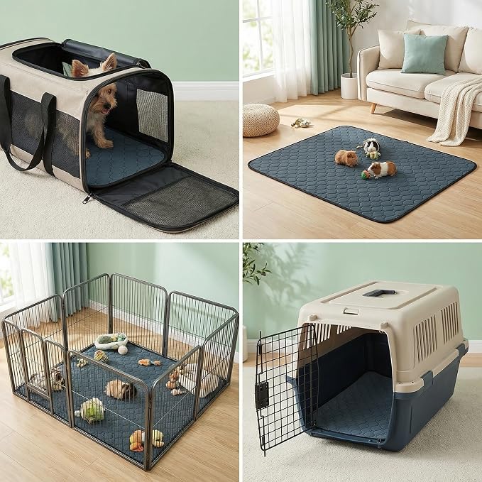 2 Pack Guinea Pig Cage Liners - Washable Guinea Pig Pee Pads, Waterproof Reusable & Anti Slip Guinea Pig Bedding Fast and Super Absorbent Pee Pad for Small Animals Rabbit Hamster Rat - Image 6