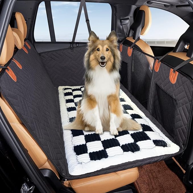 Fuzzy Couch Cover for Dog, Modern White Black Checkered Couch Cushion Cover | Non Slip Couch Cover for 2 Cushion Couch Sofa Pet Friendly, Washable Sofa Cover Durable Anti-pilling Furniture Protector - Image 5