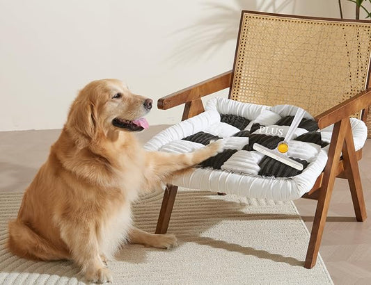 Couch Cushion Cover for dogs Sofa Cover Washable Pet Love Seat Couch Covers for Sofa Slipcovers Couch Protector Blanket for Dogs Sofa Cushion Covers for Pets Washable Pad Black 70x70cm/27.6x27.6in by ODreamyDogs