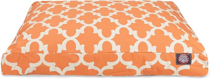 Peach Trellis Medium Rectangle Indoor Outdoor Pet Dog Bed With Removable Washable Cover By Majestic Pet Products by MajesticPet