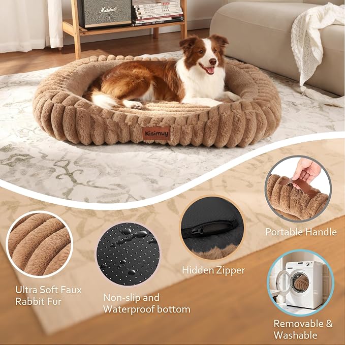 Orthopedic Dog Bed, Hip & Joint Support Dog Crate Pad for Puppy | 25L x 21W x 4H, Egg-Crate Memory Foam, Washable Cover, Low Front Entry, Non-Slip Bottom, Small Dogs, Brown - Image 7