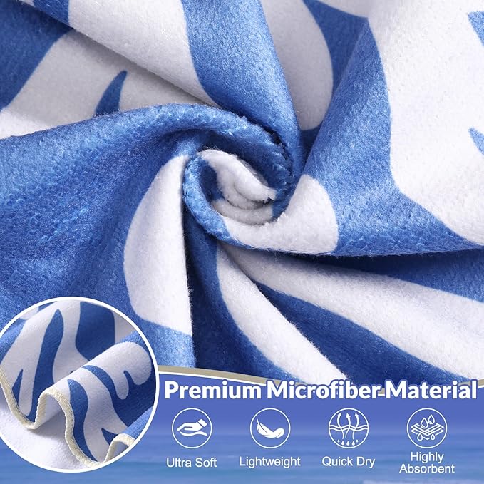 Frienda 4 Pack Microfiber Oversized Lightweight Beach Towel 71x32 in for Women Men Microfiber Quick Dry Sand Free Ocean Coastal Towels for Beach Pool Travel(Coral) - Image 4