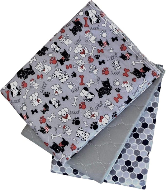 Caldwell's Pet Supply Co. 24x36 Potty Pads, Washable Pee Pads for Dogs, Reusable Pee Pads for Dogs, Puppy Potty Mat, Whelping Rug, Reusable Puppy Mat, Medium (Set of 3) by CaldwellsPetSupplyCo